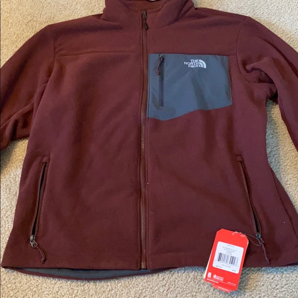North face burgundy jacket